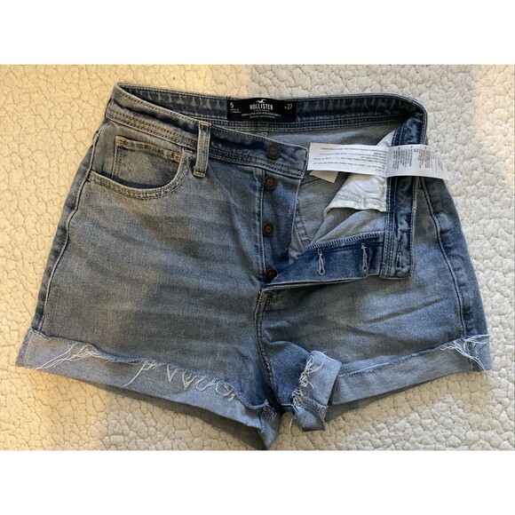 Hollister, Curvy, Ultra High-Rise, Button-fly, Mom Shorts, 3”, Size: 5-W27 - Picture 3 of 6